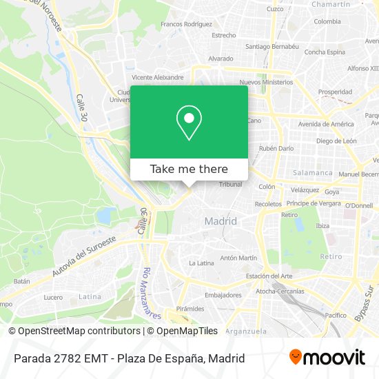 mapa Parada 2782 EMT - Plaza De España