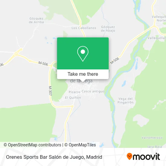 Orenes Sports Bar Salón de Juego map