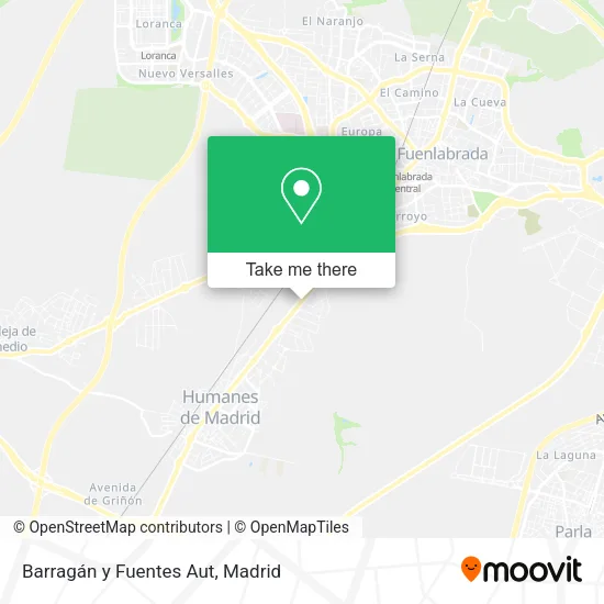 Barragán y Fuentes Aut map