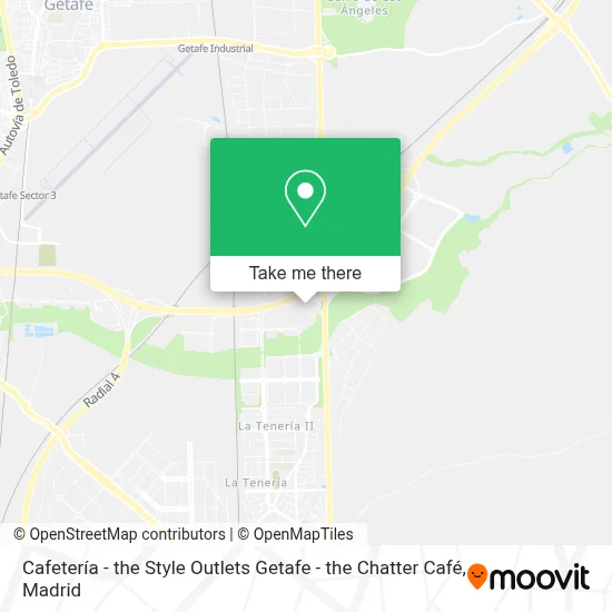 Cafetería - the Style Outlets Getafe - the Chatter Café map