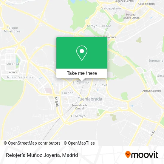 mapa Relojería Muñoz Joyería