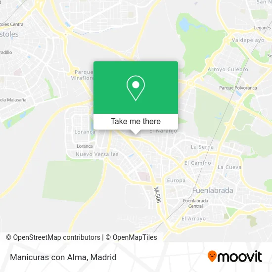 Manicuras con Alma map