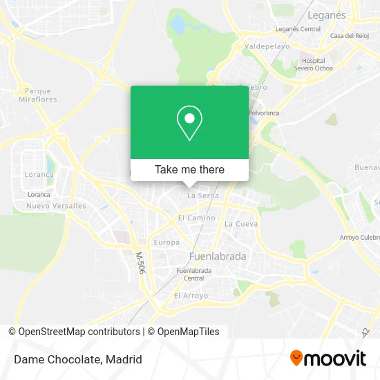 Dame Chocolate map
