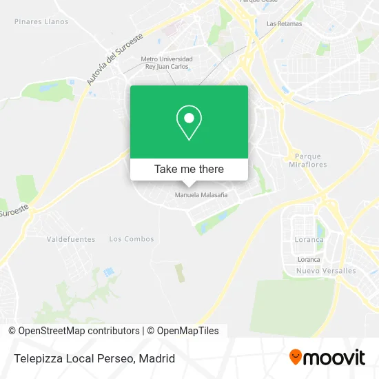 Telepizza Local Perseo map