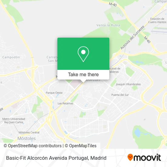 Basic-Fit Alcorcón Avenida Portugal map