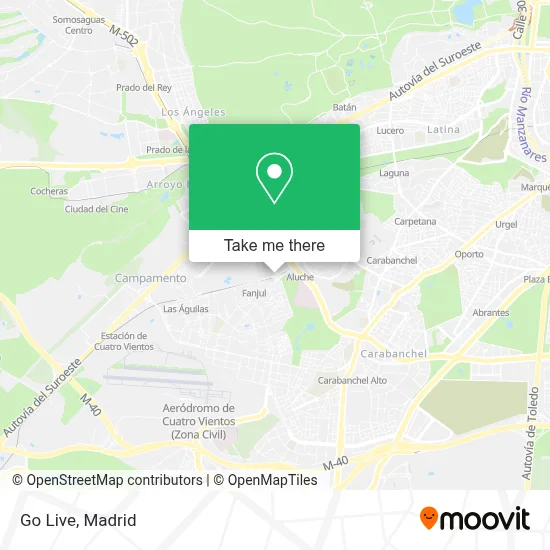 Go Live map