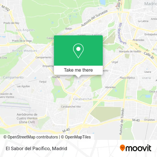 El Sabor del Pacífico map