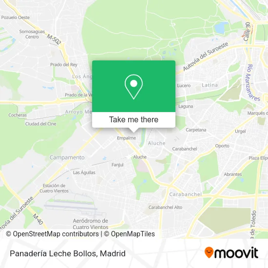 Panadería Leche Bollos map
