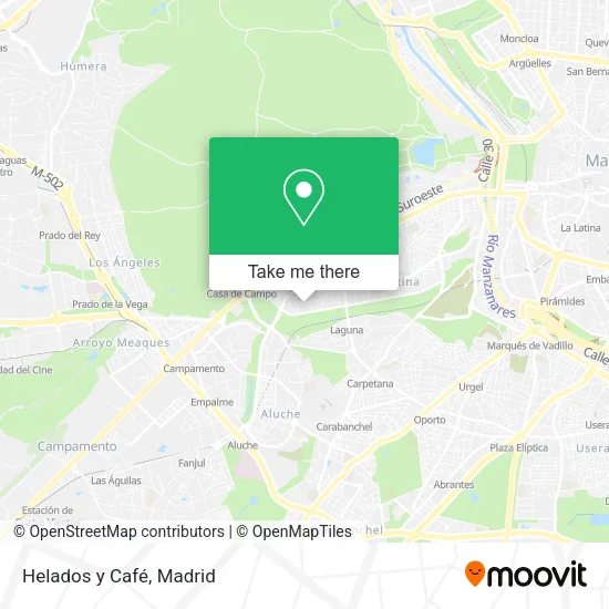 Helados y Café map