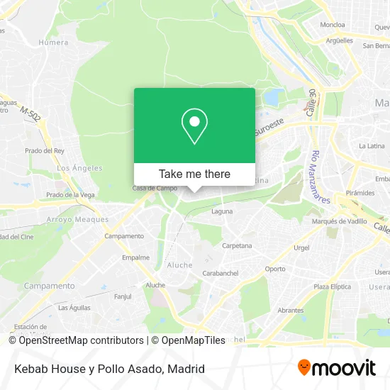 Kebab House y Pollo Asado map