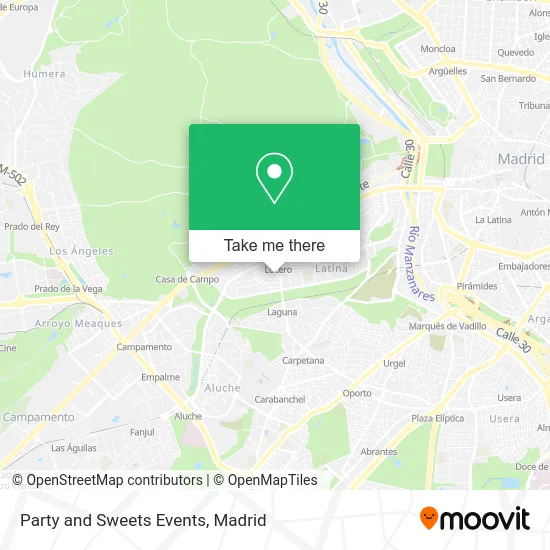 Party and Sweets Events map