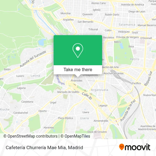 Cafetería Churrería Mae Mia map