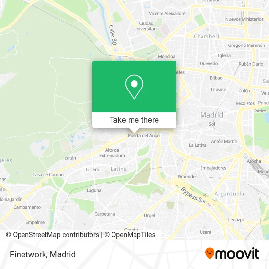 Finetwork map