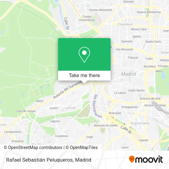 Rafael Sebastián Peluqueros map