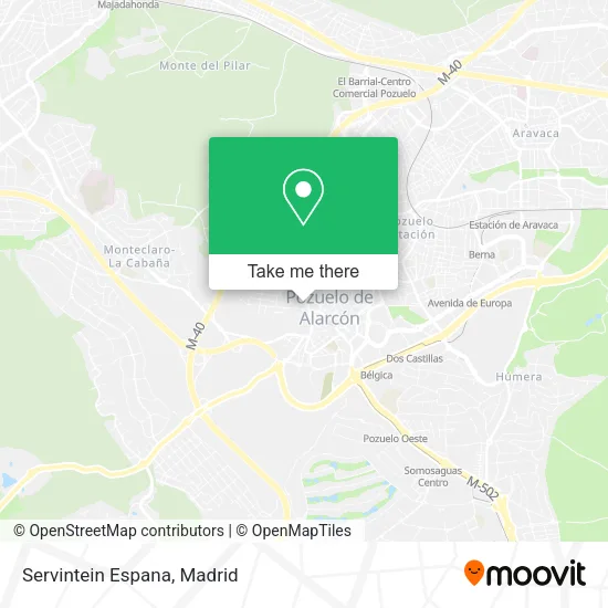 Servintein Espana map