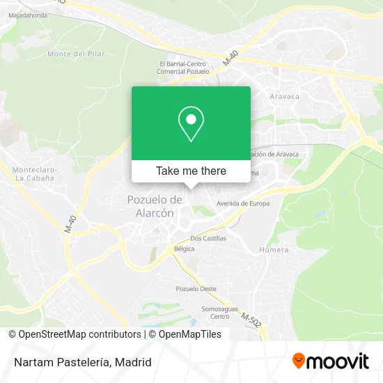 Nartam Pastelería map