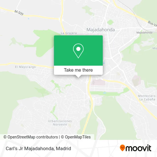 Carl's Jr Majadahonda map