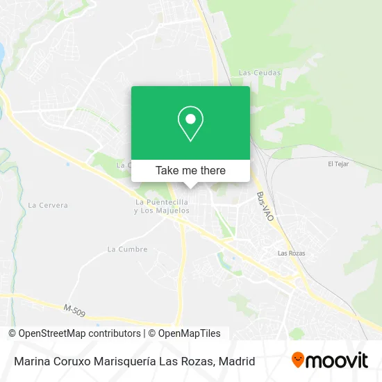 Marina Coruxo Marisquería Las Rozas map