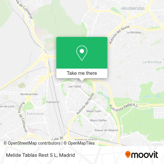 Melide Tablas Rest S L map