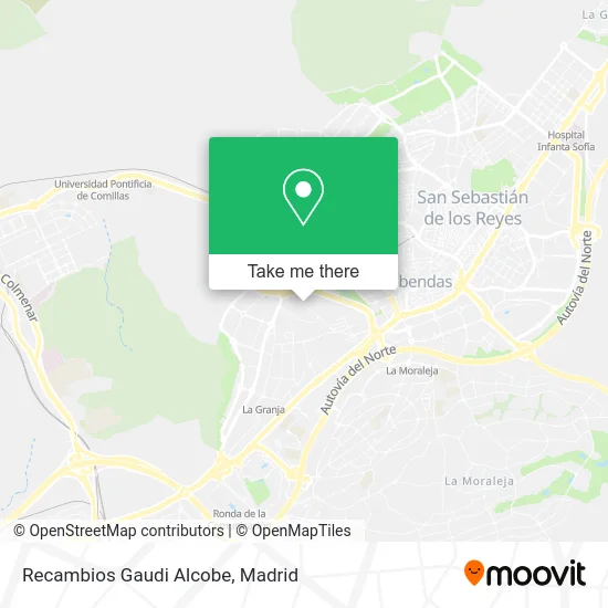 Recambios Gaudi Alcobe map