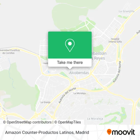 Amazon Counter-Productos Latinos map