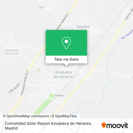 Comunidad Solar Repsol Azuqueca de Henares map