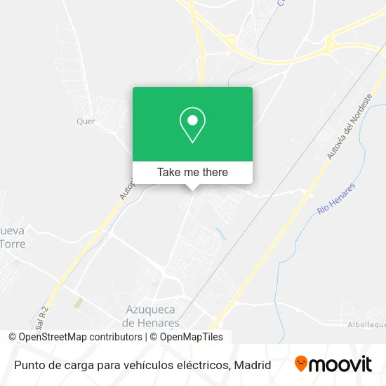 Punto de carga para vehículos eléctricos map
