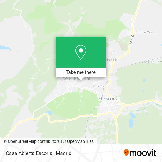 Casa Abierta Escorial map