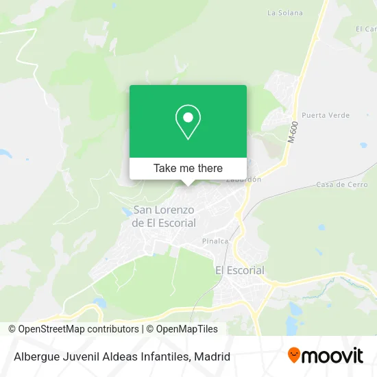 mapa Albergue Juvenil Aldeas Infantiles