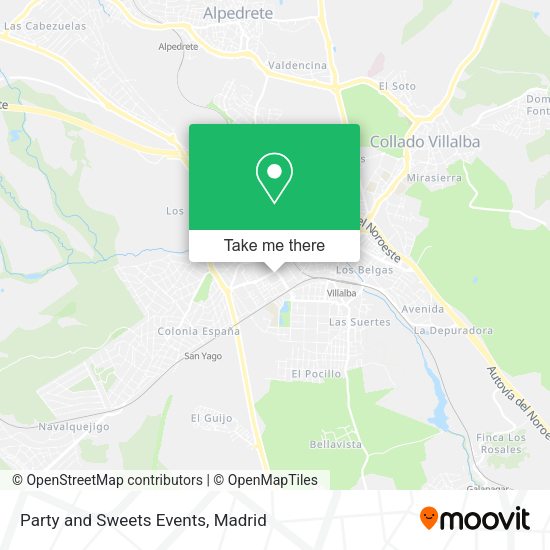 Party and Sweets Events map
