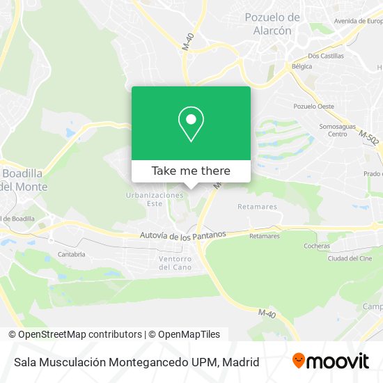 Sala Musculación Montegancedo UPM map