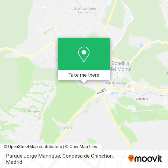 Parque Jorge Manrique, Condesa de Chinchon map
