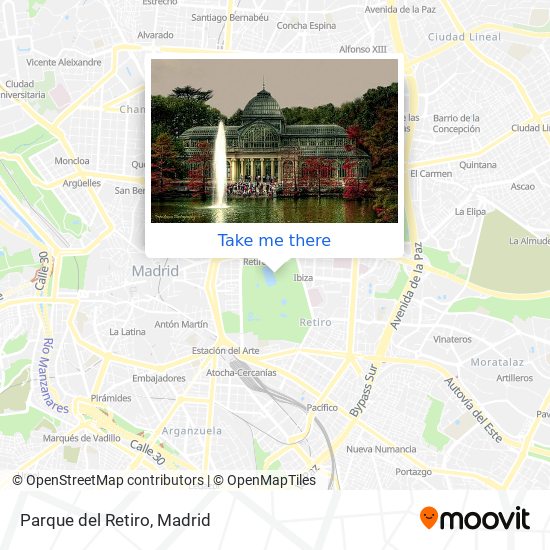 mapa Parque del Retiro