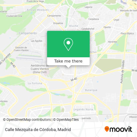 mapa Calle Mezquita de Córdoba