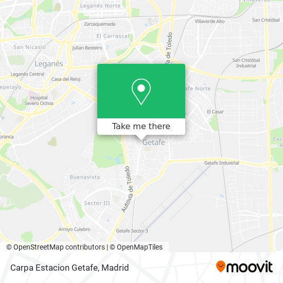 Carpa Estacion Getafe map