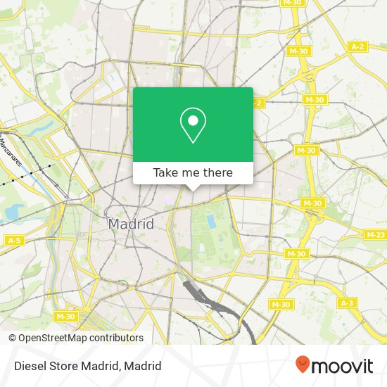 mapa Diesel Store Madrid
