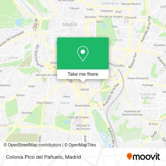 Colonia Pico del Pañuelo map