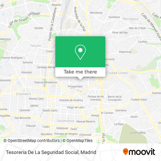 Tesoreria De La Seguridad Social map