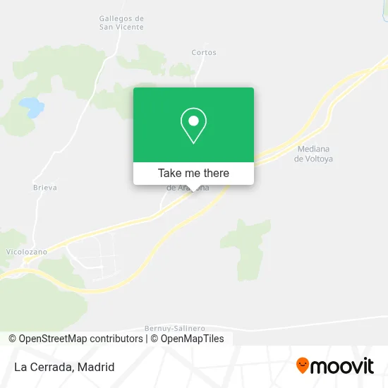 La Cerrada map