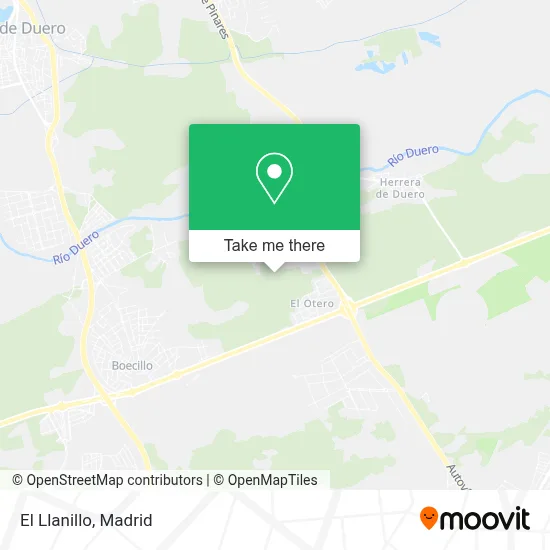 El Llanillo map