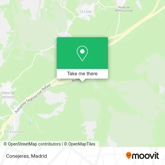 Conejeras map