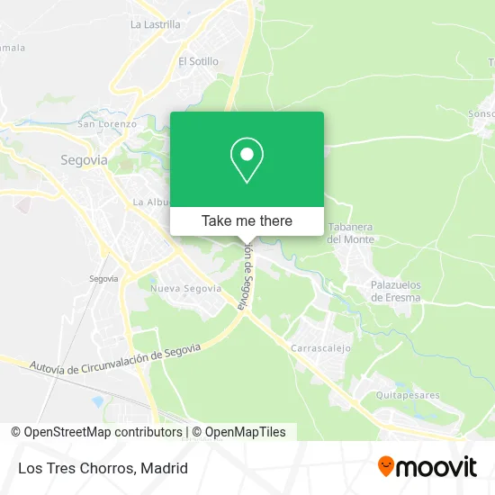 Los Tres Chorros map