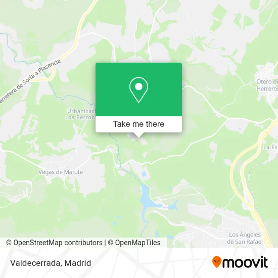 Valdecerrada map