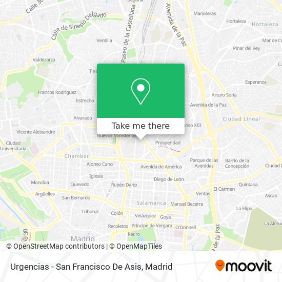 mapa Urgencias - San Francisco De Asis
