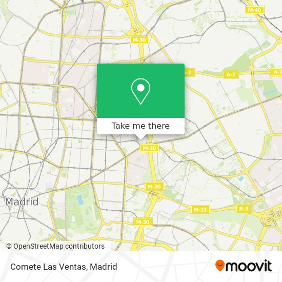 mapa Comete Las Ventas