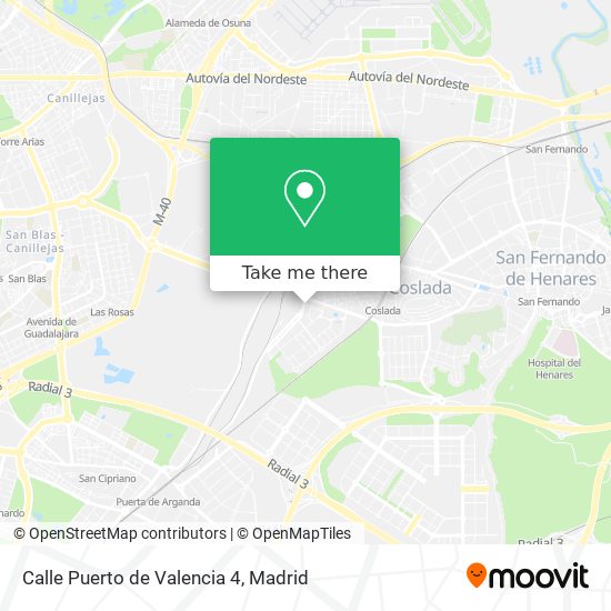 mapa Calle Puerto de Valencia 4