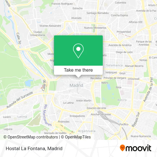 Hostal La Fontana map
