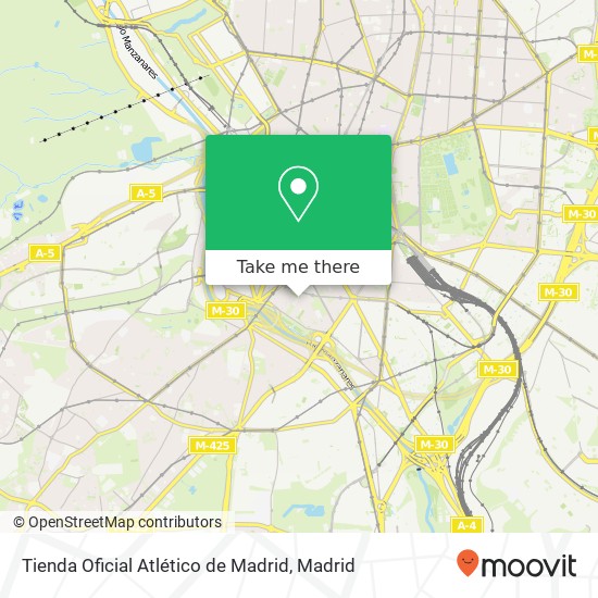 mapa Tienda Oficial Atlético de Madrid