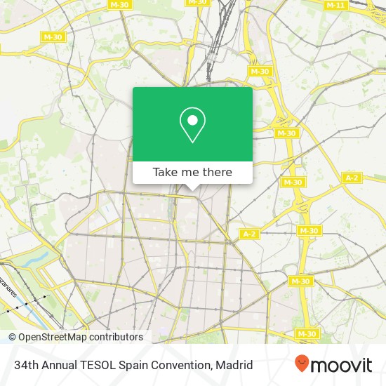 34th Annual TESOL Spain Convention map