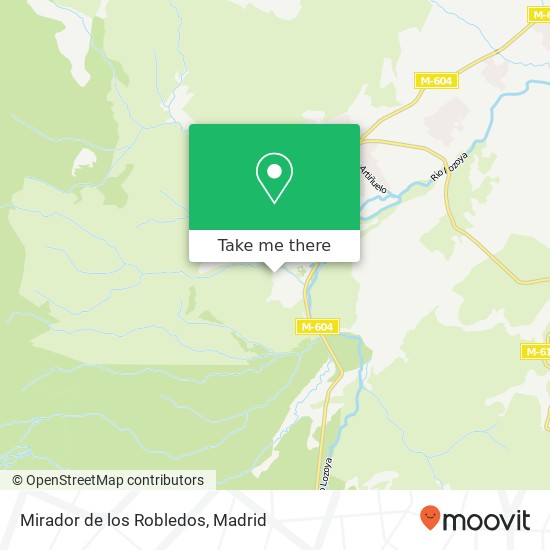 Mirador de los Robledos map